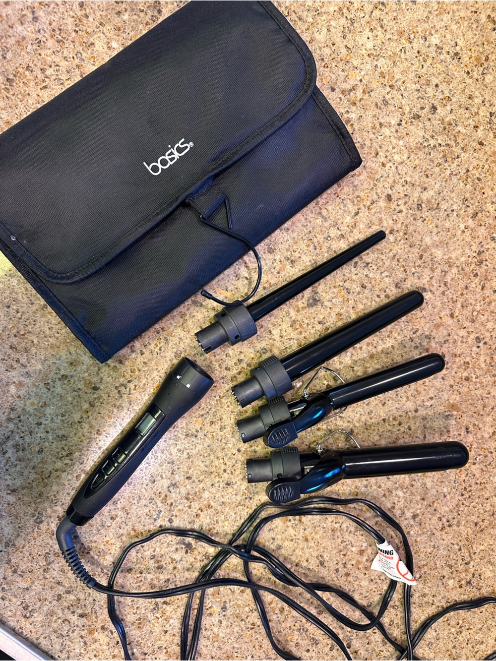 XTAVA Curling wand 2 curlers 2 wands & Conair Basics handing bag to carry it